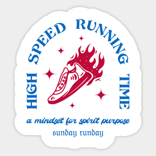 hiigh speed runner Sticker